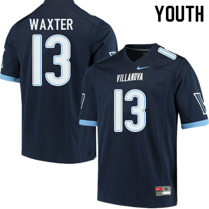 Youth #13 Isas Waxter Villanova Wildcats College Football Jerseys Sale-Navy - Click Image to Close